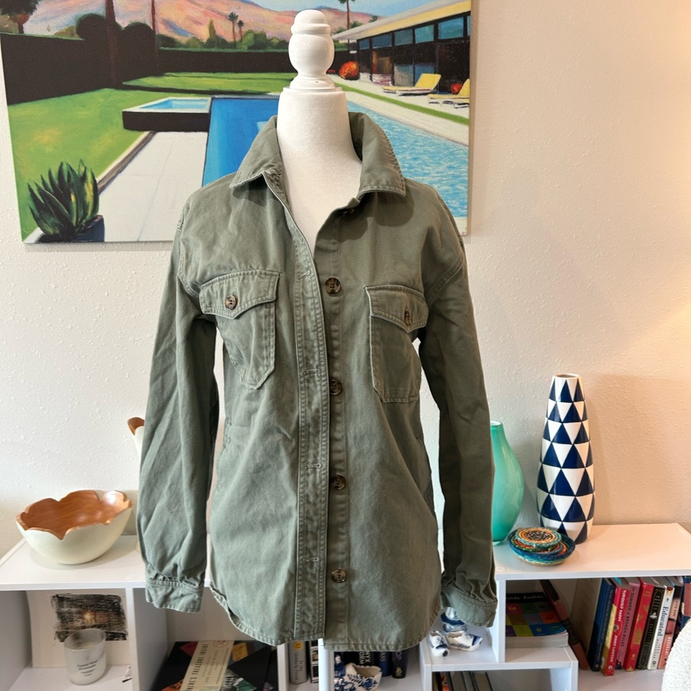 H&M Olive Green Jean Jacket